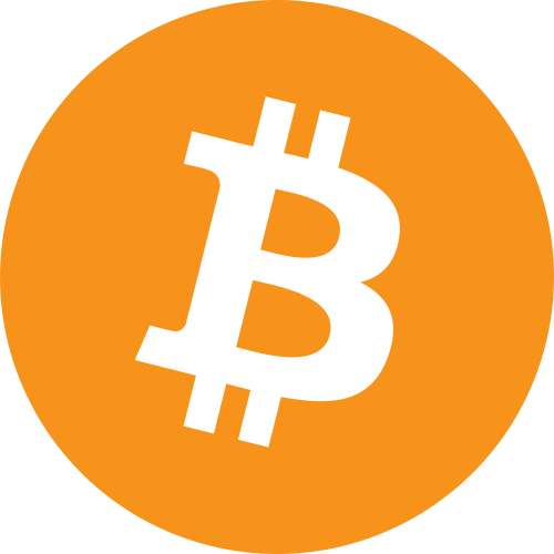 The logo for Bitcoin