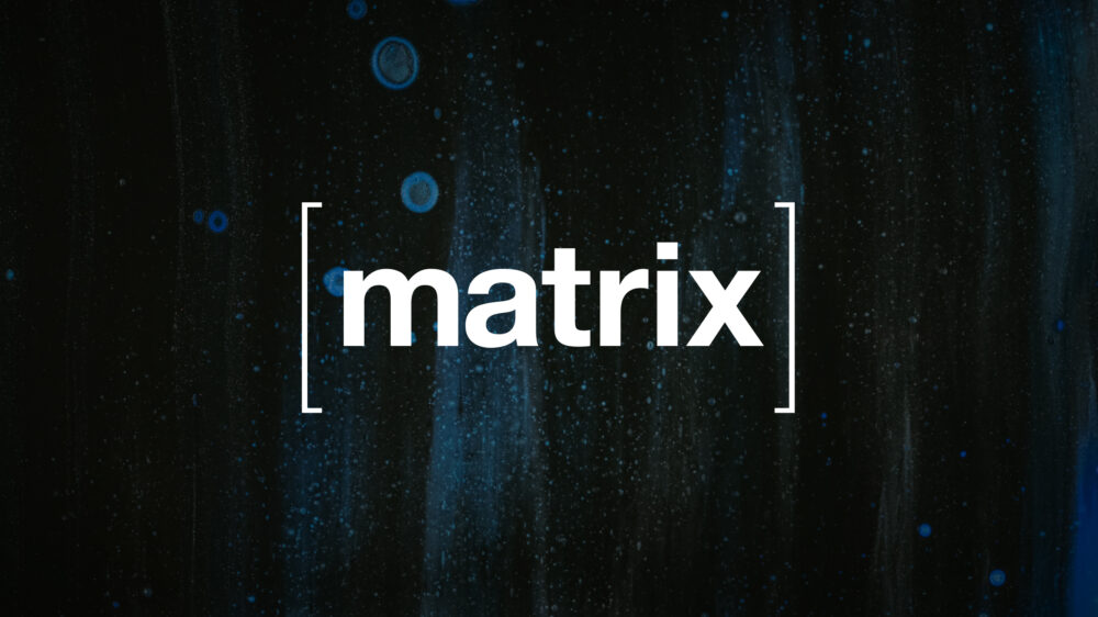 The logo for Matrix - the secure, decentralized communication protocol