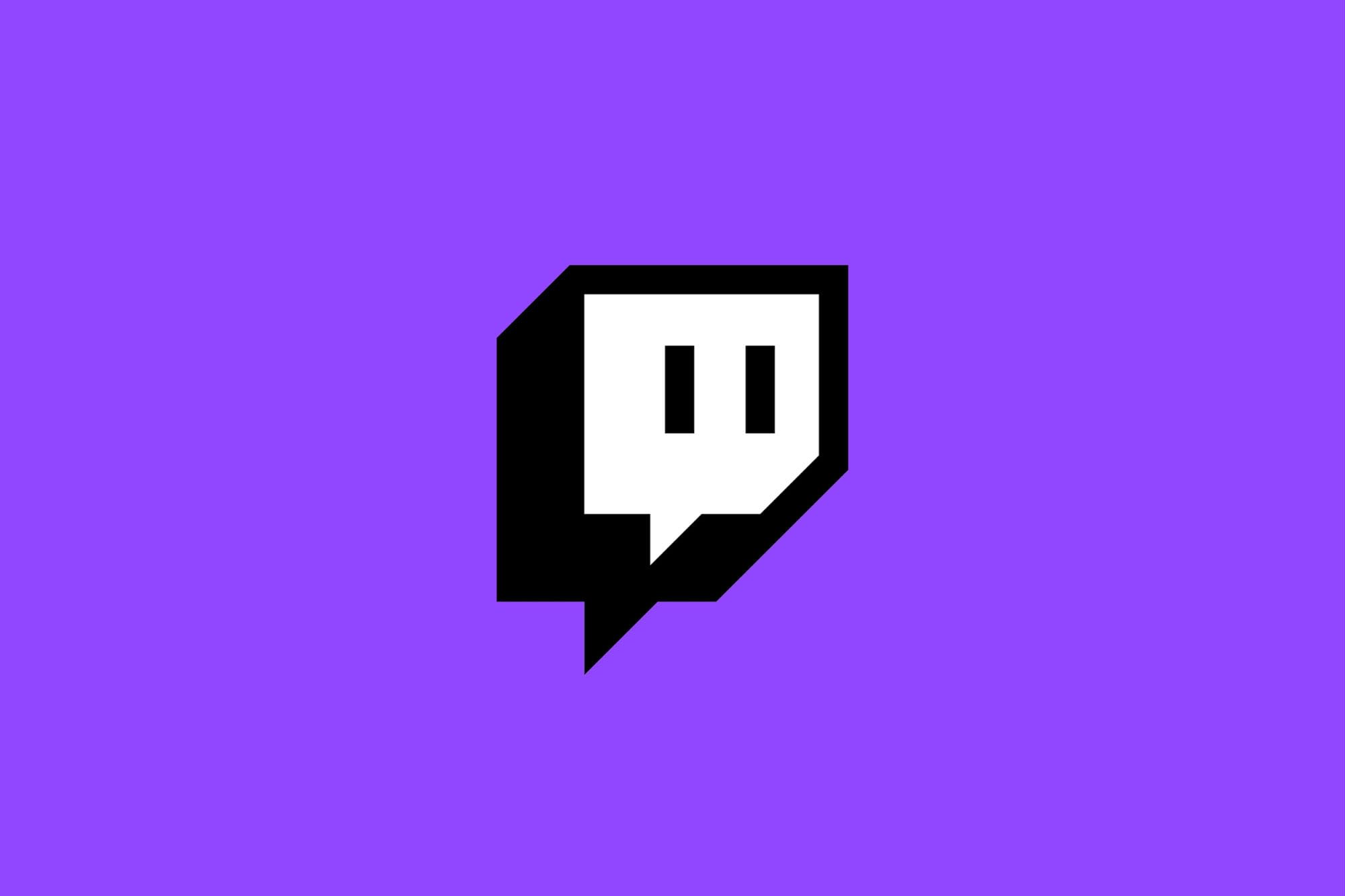 The Twitch icon from the logo, circa 2019. It's a speech bubble with eyes in it.